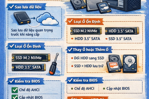 Những lưu ý khi muốn nâng cấp ssd và hdd trên các dòng máy Dell ECT