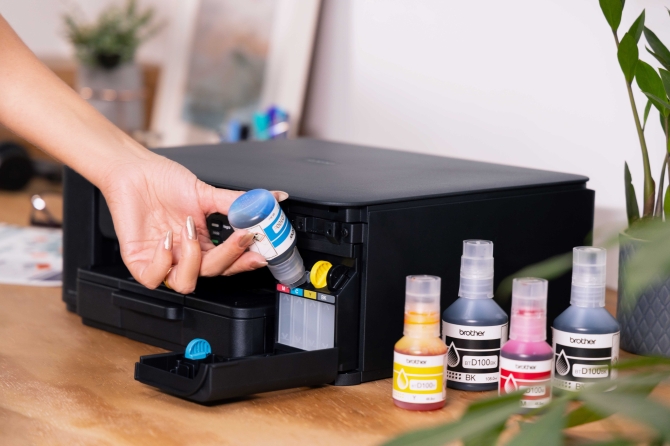 Máy In Phun Màu Đa Năng Brother DCP-T530DW (In đảo mặt/ Copy/ Scan/ A4/ A5/ USB/ WIFI)