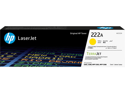 Mực in HP 222A Yellow Original LaserJet Toner Cartridge (W2222A)