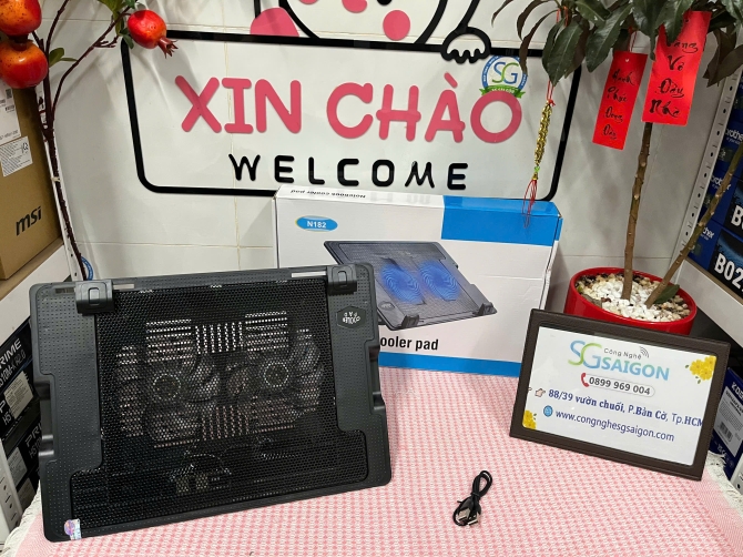 Đế tản nhiệt Laptop N182 (2FAN)
