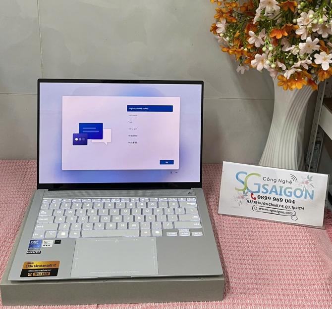 Laptop ASUS Zenbook S 14 UX5406SA-PV140WS (Ultra 7 258V 32GB/ 32GB/ 1TB/ Intel® Arc™ Graphics/ 14 inch 3K OLED 120Hz/ Win 11/ Trắng)