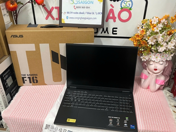 Laptop ASUS TUF Gaming F16 FX608JHI-TU209W (Core i7-14650HX | 16GB | 512GB | RTX 5050 8GB | 16inch WUXGA 144Hz | Win 11 | Xám)