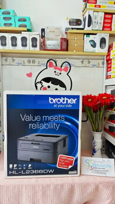 Máy in Laser Trắng Đen Đơn Năng Brother HL-L2366DW (In Đảo Mặt/ A4/ USB/ LAN/ WIFI) – Chính Hãng