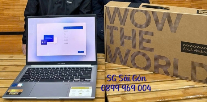 Laptop Asus Vivobook 14 OLED A1405ZA-KM264W (Intel Core i5-12500H/ RAM 16GB/ SSD 512GB/ Intel Iris Xe/ 14 inch 2.8K/ Win 11/ Bạc)