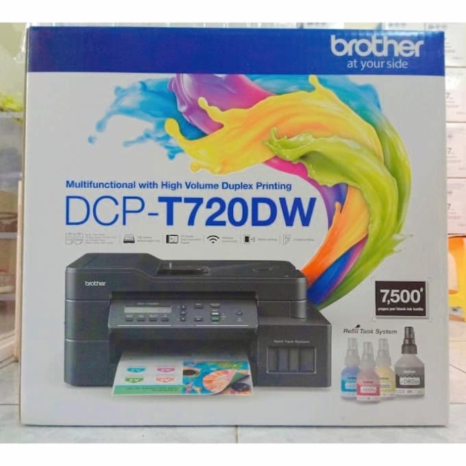 Máy In Phun Màu Đa Năng Brother DCP-T720DW (In đảo mặt/ Scan ADF 1 mặt/ A4/ USB/ WIFI)