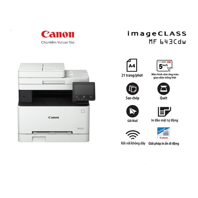 Máy In Laser Màu Đa Năng Canon MF643Cdw - Chính Hãng