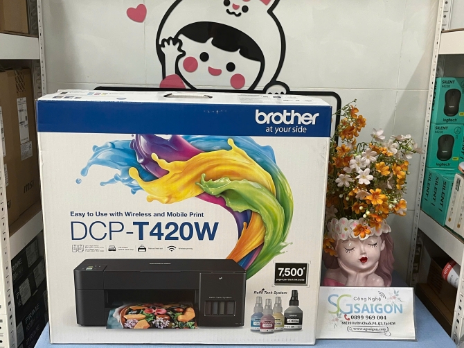 ửa Máy In Phun Màu Đa Năng Brother DCP-T420W (In A4 A5/ Scan/ Copy)- Chính Hãng