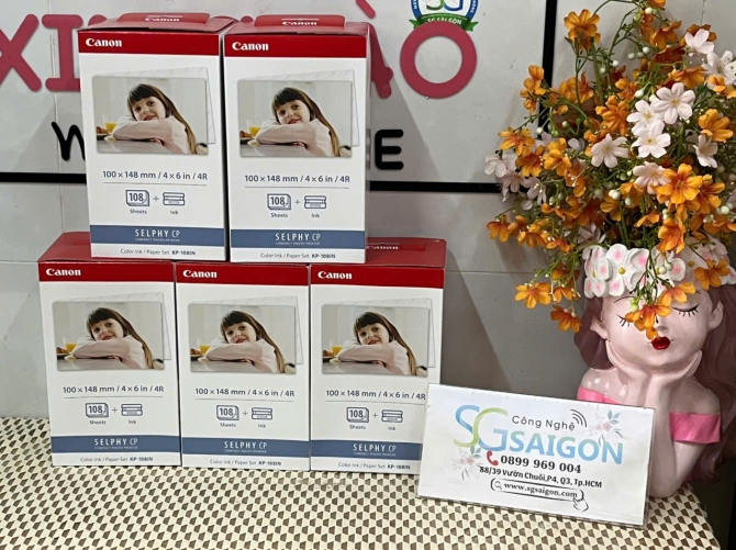 Mực + Giấy In Ảnh Canon KP108 IN