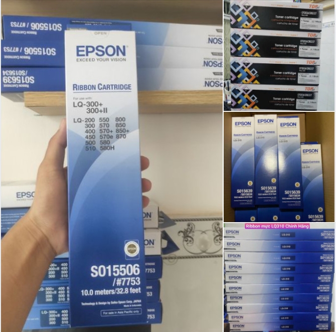 Ribbon (Ruy Băng, Băng Mực) Epson LQ300/LQ300+II (S015506)S015569 - Chính Hãng