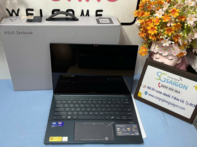 Laptop ASUS Zenbook 14 UX3405CA-PZ187WS (Ultra 5 225H | 16GB | 512GB | Intel Arc Graphics | 14.0inch 3K OLED | Cảm ứng | Bút | Win 11 | Office | Xanh)