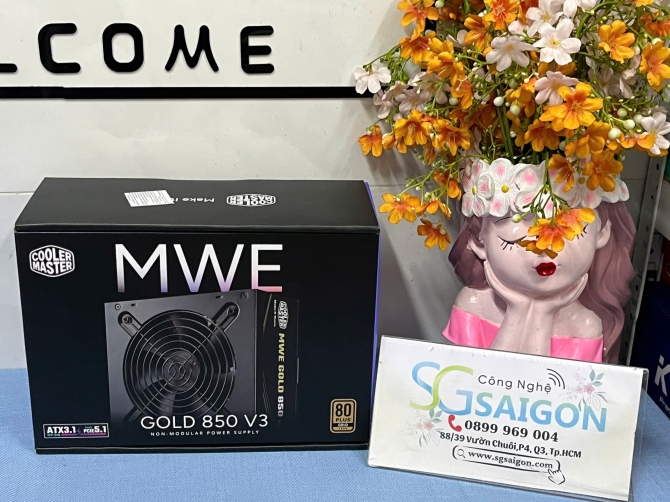 Nguồn Máy Tính Cooler Master MWE 850W Gold V3 | Cáp liền, ATX 3.1 (MPE-8506-ACAG-BEU)