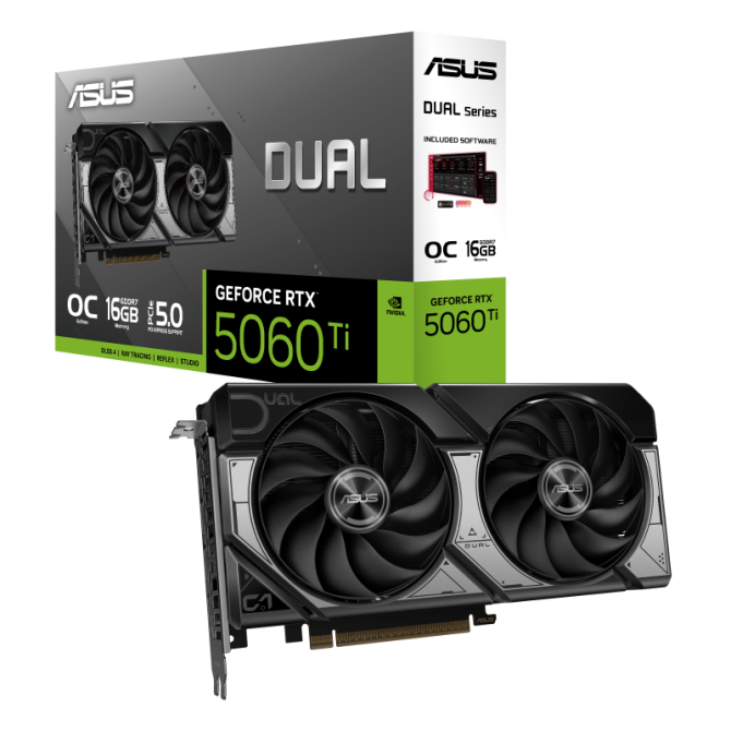 VGA ASUS Dual RTX 5060 Ti 16GB GDDR7 OC (DUAL-RTX5060TI-O16G)