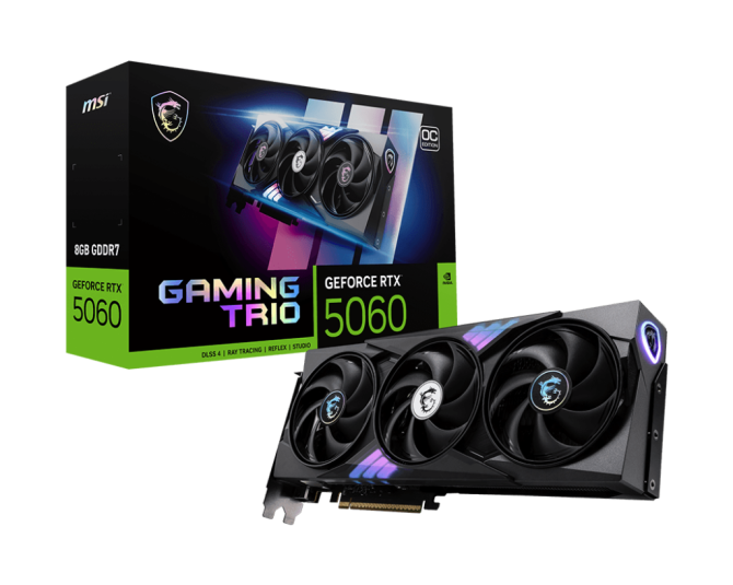VGA MSI GeForce RTX™ 5060 8G GAMING TRIO OC
