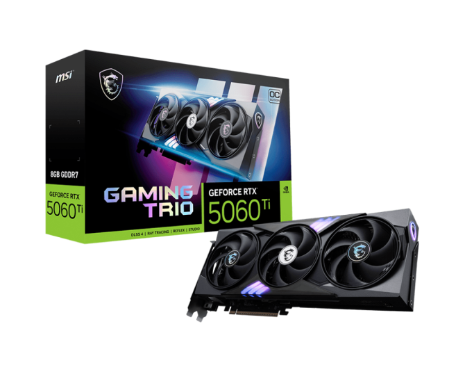 VGA MSI GeForce RTX™ 5060 Ti 8G GAMING TRIO OC