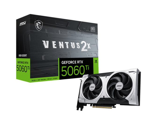 VGA MSI GeForce RTX™ 5060 Ti 8G VENTUS 2X OC PLUS