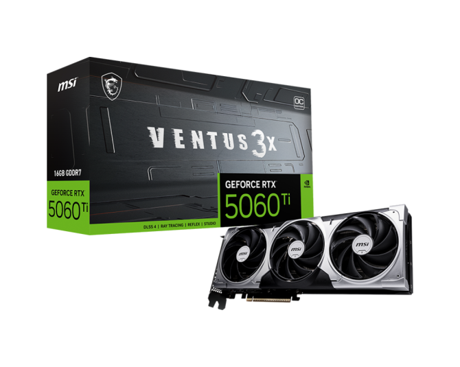VGA MSI GeForce RTX™ 5060 Ti 16G VENTUS 3X OC