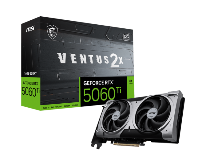 VGA MSI GeForce RTX™ 5060 Ti 16G VENTUS 2X OC PLUS