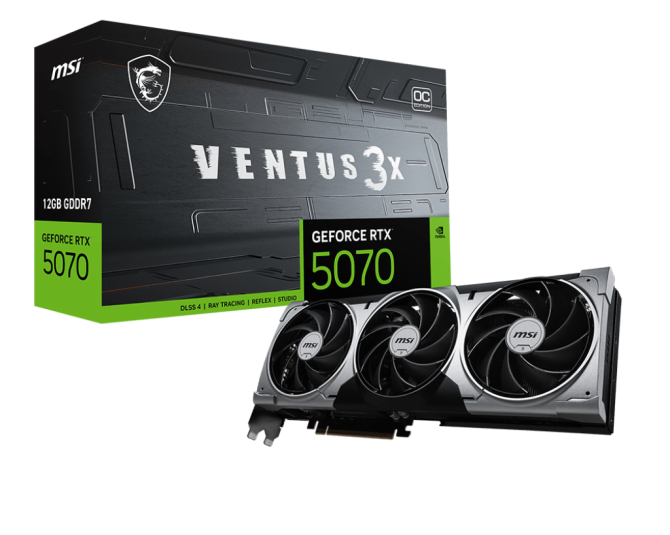VGA MSI GeForce RTX™ 5070 12G VENTUS 3X OC