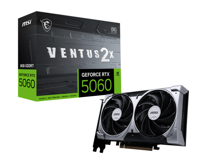 VGA MSI GeForce RTX™ 5060 Ti 8G VENTUS 2X PLUS