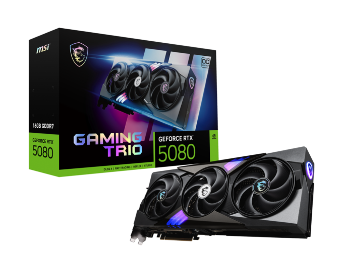 VGA MSI GeForce RTX™ 5080 16G GAMING TRIO OC