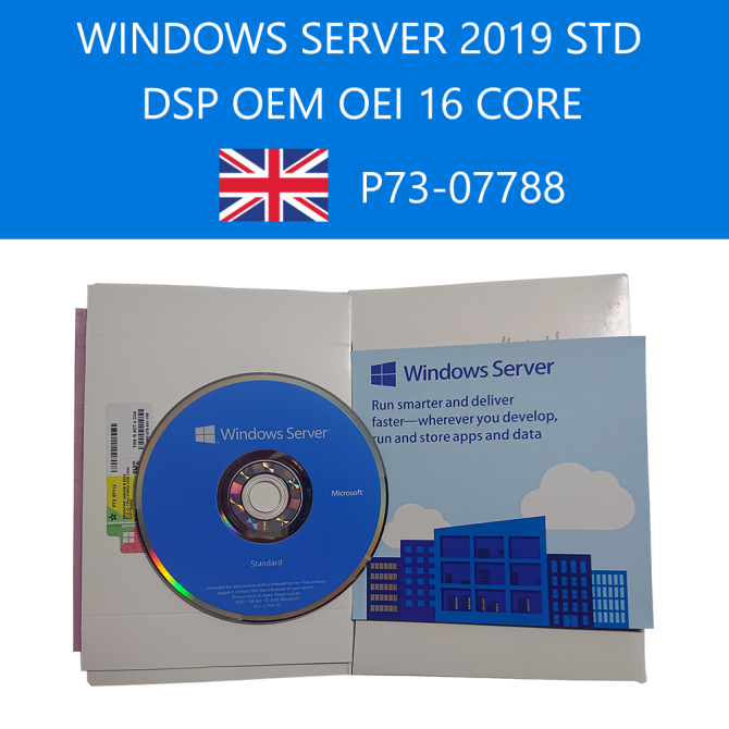 Hệ Điều Hành Microsoft Windows Server Standard 2019 64Bit English 1pk DSP OEI DVD 16 Core (P73-07788)