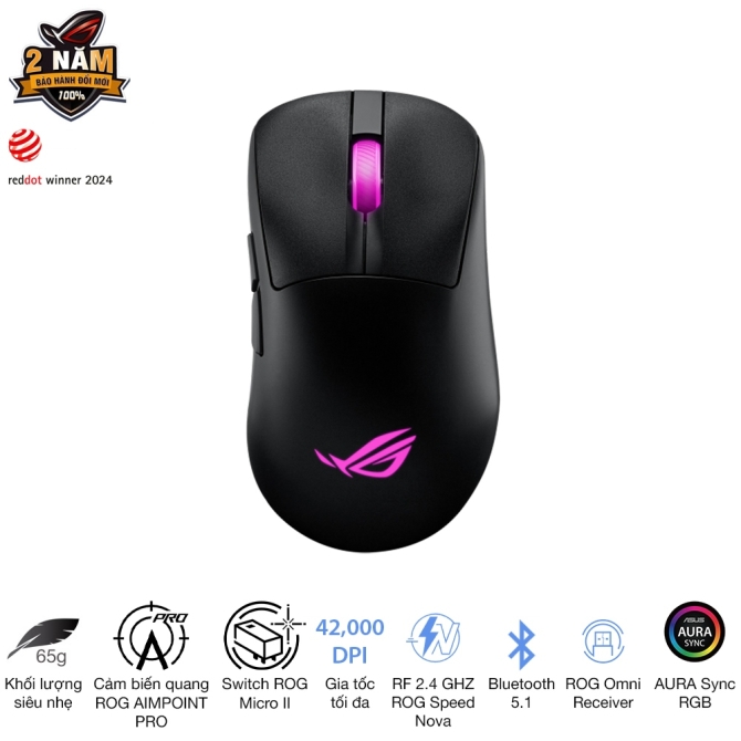 Chuột Gaming ASUS ROG Keris II Origin Wireless
