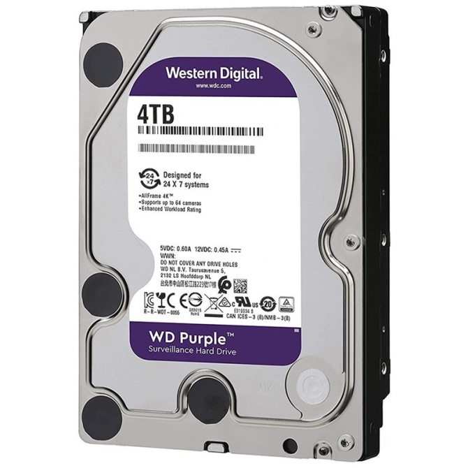 Ổ Cứng Western Digital Purple 4TB 256MB Cache 5400RPM WD42PURZ