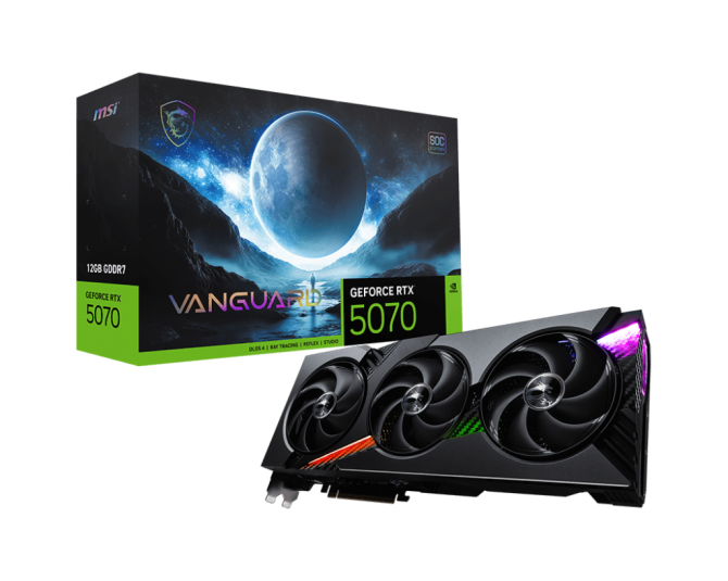 VGA MSI GeForce RTX™ 5070 12G VANGUARD SOC