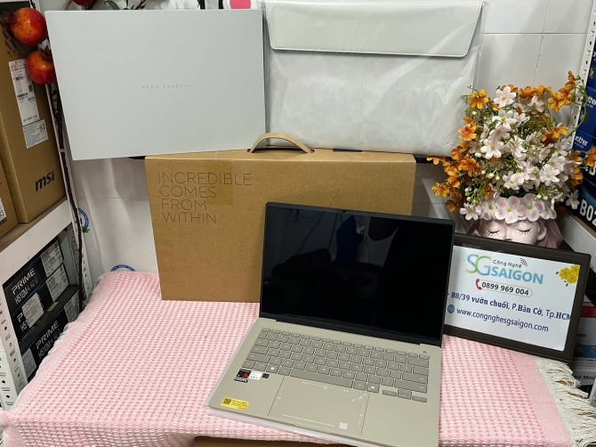 Laptop ASUS Zenbook A14 UX3407QA-QD299WS (Snapdragon X X1 26 100 | 16GB | 512GB | Qualcomm Adreno GPU | 14inch WUXGA OLED | Win 11 | Office | Be)