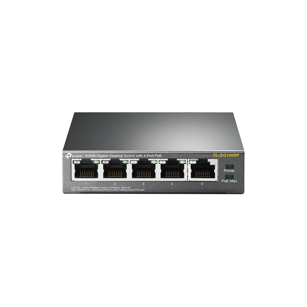 Switch TP-Link TL-SG1005P (Gigabit (1000Mbps) | 5 Cổng | 4 cổng PoE | Vỏ Thép)