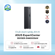 PC ASUS S501SER-514400056W (Core i5-14400 | 8GB | 512GB SSD | Intel Graphics | ax+BT | KB+ M | SFF | Win 11 | Xám | 2Y)
