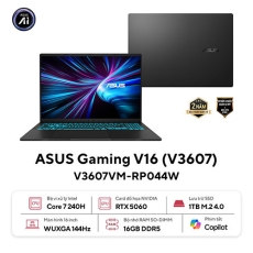 Laptop ASUS Gaming V16 V3607VM-RP044W (Core 7 240H | 16GB | 1TB | RTX 5060 | 16inch WUXGA 144Hz | Win 11 | Đen)
