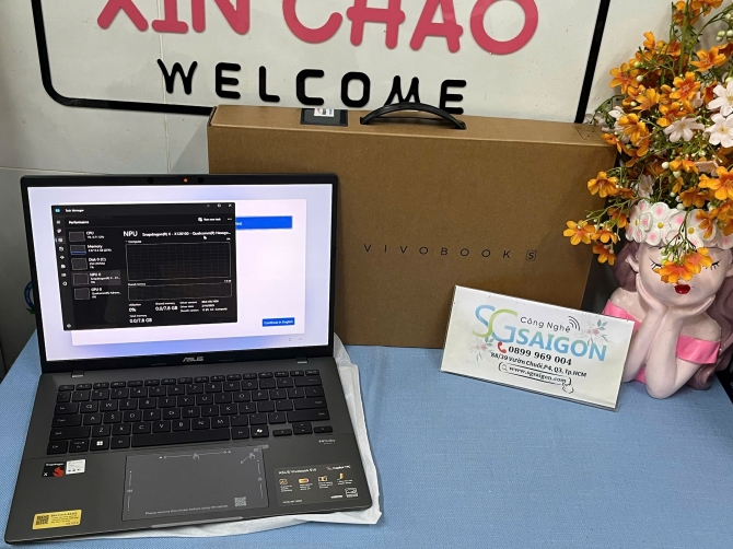 Laptop ASUS Vivobook S14 S3407QA-SF043WS (Snapdragon X X1 26 100 | 16GB | 512GB | Qualcomm Adreno GPU | 14 inch WUXGA OLED | Win 11 | Xám)