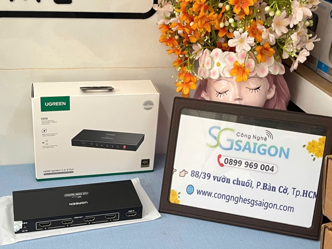 Bộ chia cổng HDMI 1 ra 4 Hỗ trợ full HD, 4K*2K@30Hz Chính hãng Ugreen 40202 Cao cấp