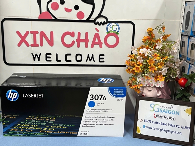 Hộp Mực In Màu HP 307A Cyan Original Laserjet Toner Cartridge (CE741A) - Chính Hãng