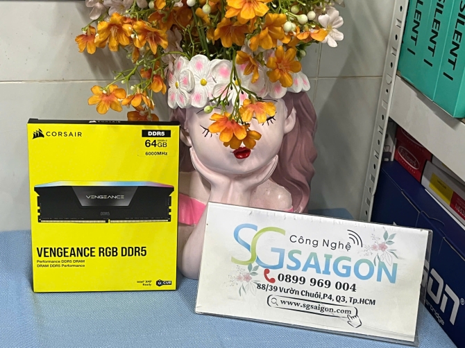 RAM desktop Corsair Vengeance RGB (2 x 32GB) DDR5 6000MHz (CMH64GX5M2D6000C40)