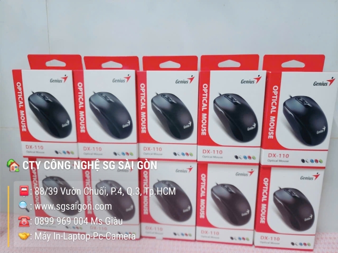 Chuột Văn Phòng Có Dây Genius DX110 Màu Đen