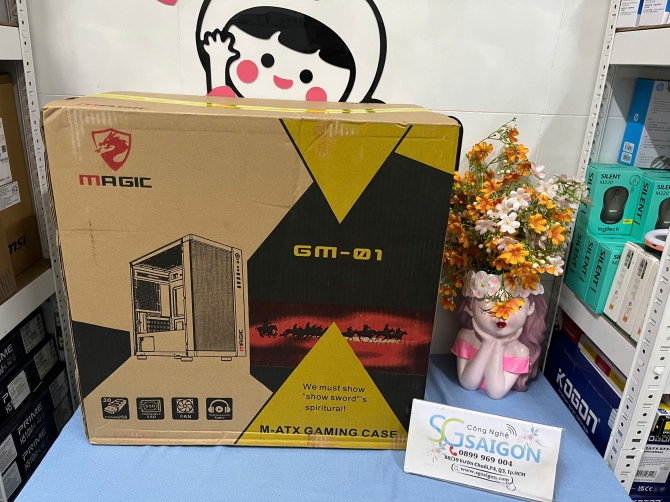 Vỏ Case MAGIC GM-01 BLACK (MATX/Mid Tower/Màu Đen/4fan)